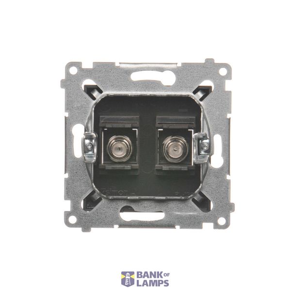 Cover for single socket outlet with earthing IP44 - same color flap & cover, anibacterial red image 1