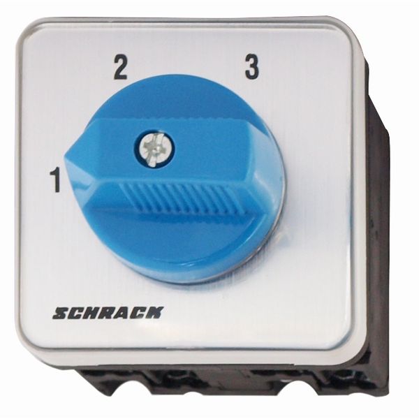 3 step Selector switch 1 pole, 20A, without 0 pos, 1-2-3 image 1