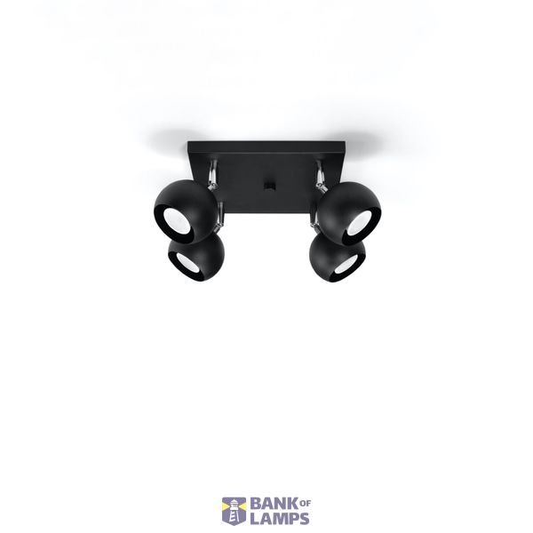 CEILING LAMP OCULARE 4 BLACK GU10 4X40W IP20 image 4