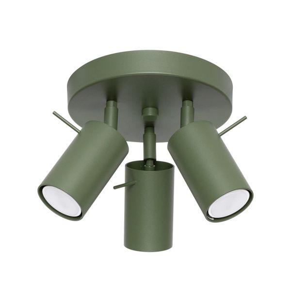 RING CEILING LAMP 3P OLIVE GREEN 3XGU10 image 1