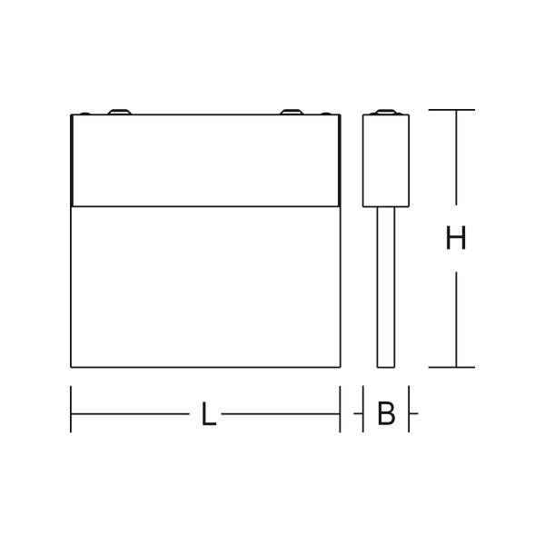 HALYXX, 5,8 W, black, on/off Ceiling luminaires, L 340 B 40 H 270, CBS image 3