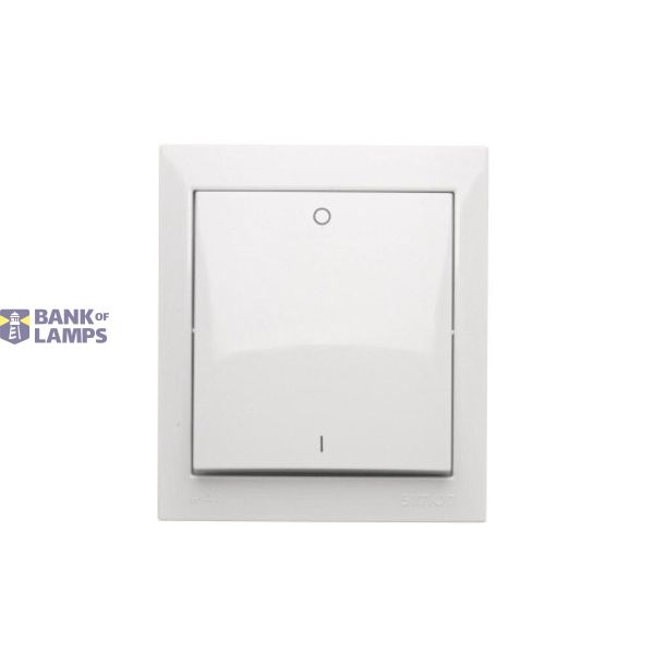 Splash-proof double pole switch, 10AX, white image 1