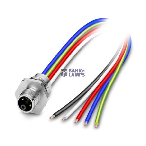 SACC-E-M12MSK-4PE-M16XL/1,0-US - Device connector front mounting image 1