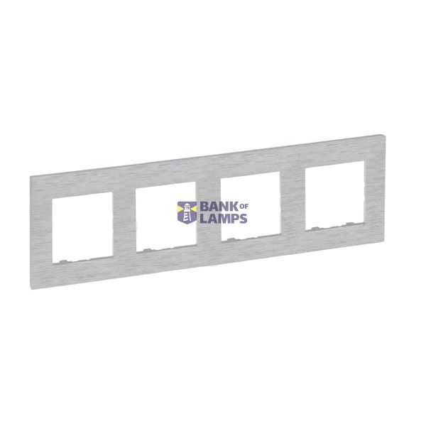 4-GANG PLATE BRUSHED ALUMINIUM image 4