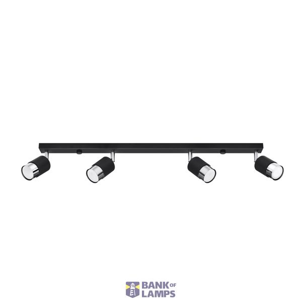 CEILING LAMP NERO 4 BLACK/CHROME GU10 4X40W IP20 image 2
