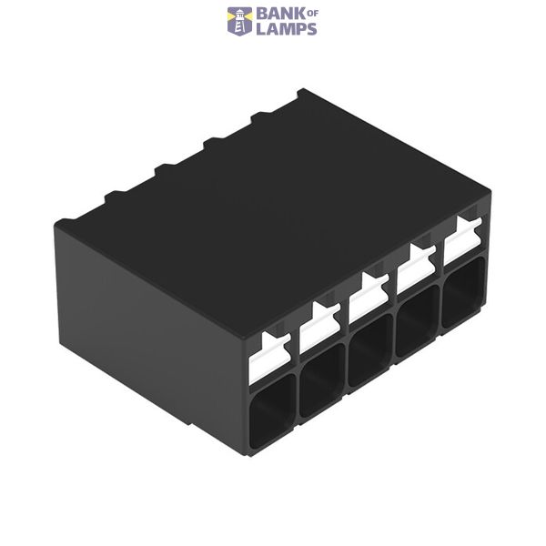 SMD PCB terminal block push-button 1.5 mm² black image 1