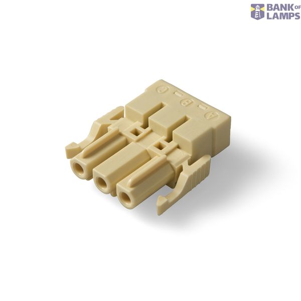 Screwless coupler 3-p socket, beige image 2