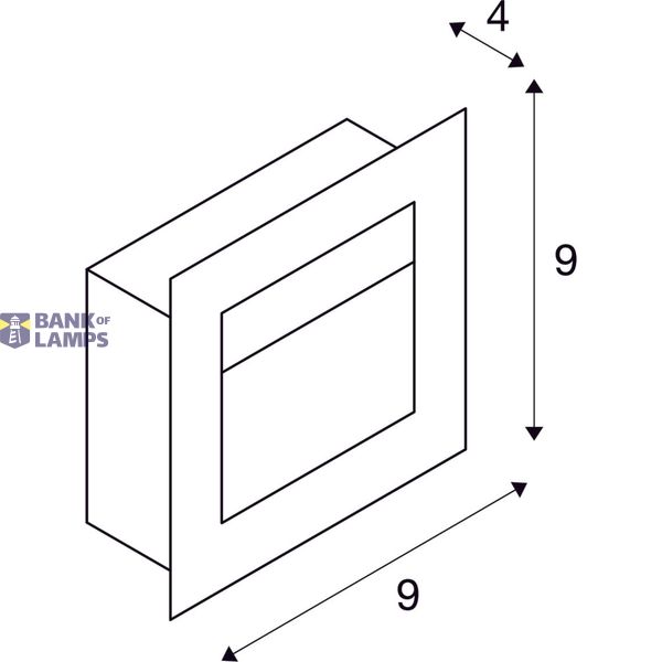 CADRA recessed fitting, square, silver-grey, warm-white LED image 3