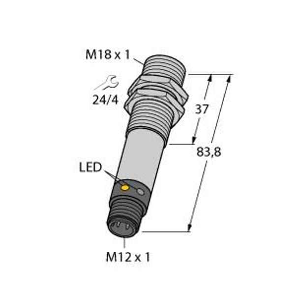 Photoelectric Sensor Diffuse Mode Sensor with Fixed-Field Background Suppression   M18SN6FF50Q image 1