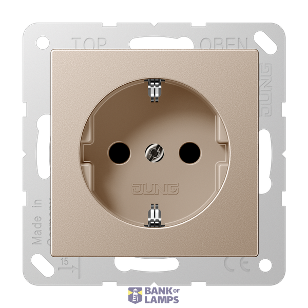 SCHUKO socket, 16 A 250 V ~, Series A, champagne image 1