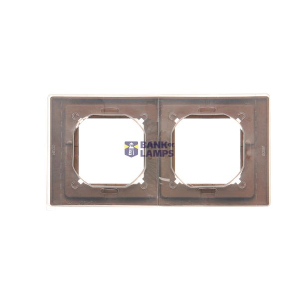 Double aerial socket type "F", module, champagne matt image 1