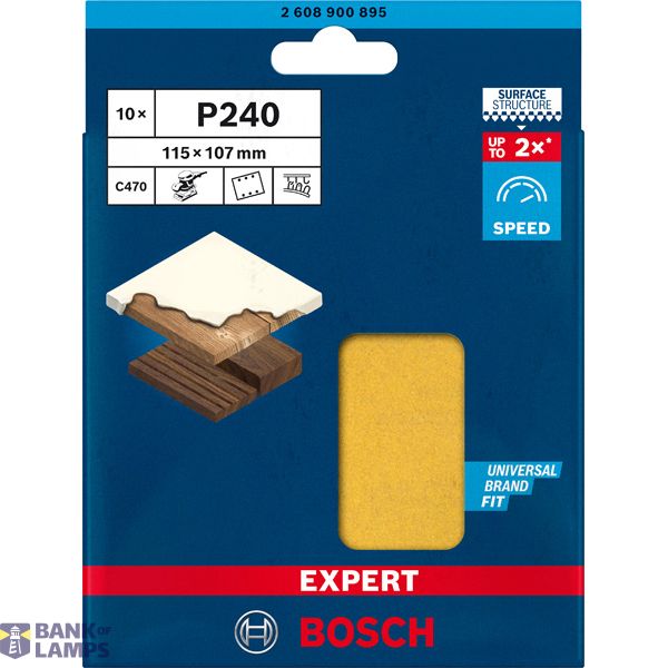EXPERT C47 Sandpaper with 6 holes for Orbital Sanders 115 x 17 mm, G 24 1-pc image 2