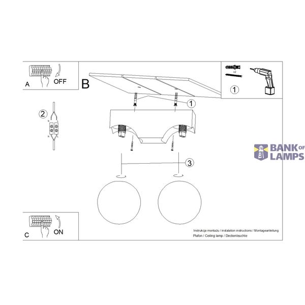 Ceiling lamp BULBO 2 natural wood image 5