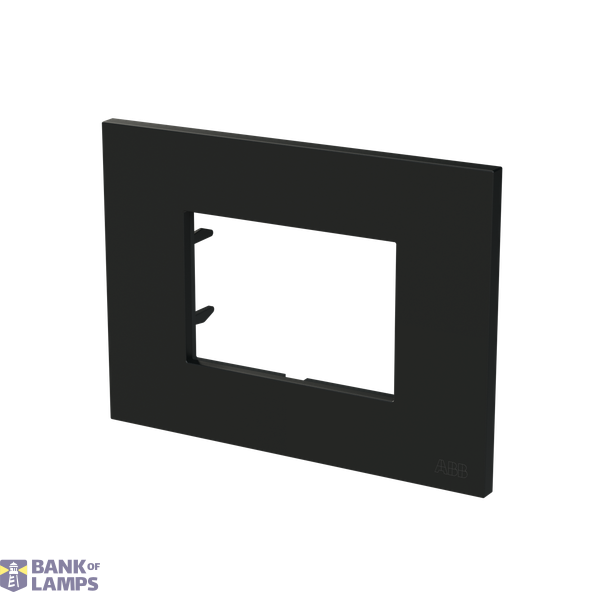 Frame - 1-gang / 3-modules - ABB logo - Matt Black image 2