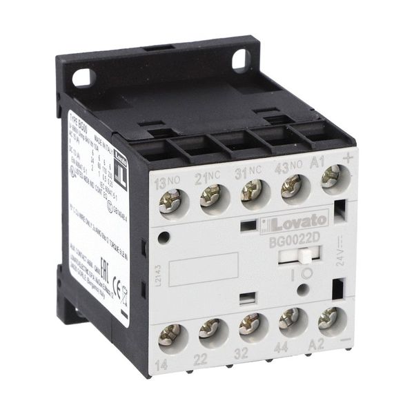 Control relay with DC coil, 24VDC, 2NO and 2NC image 1