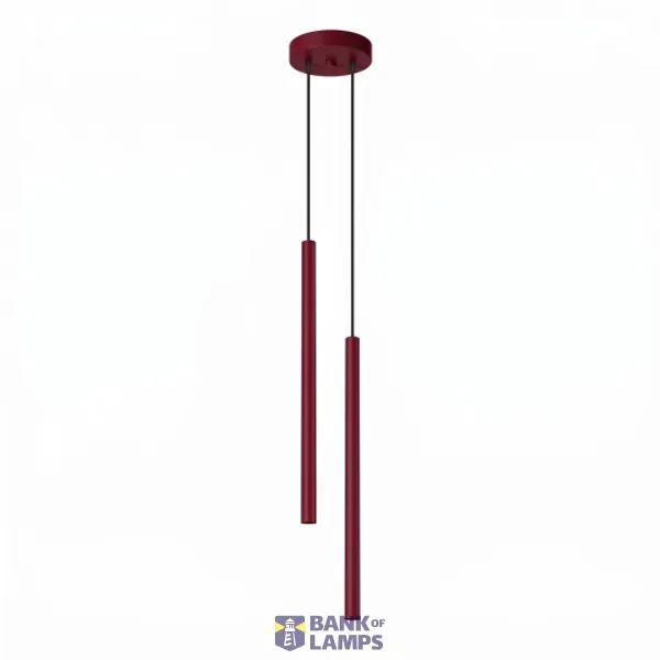 Pendant lamp PASTELO 2 burgundy image 1