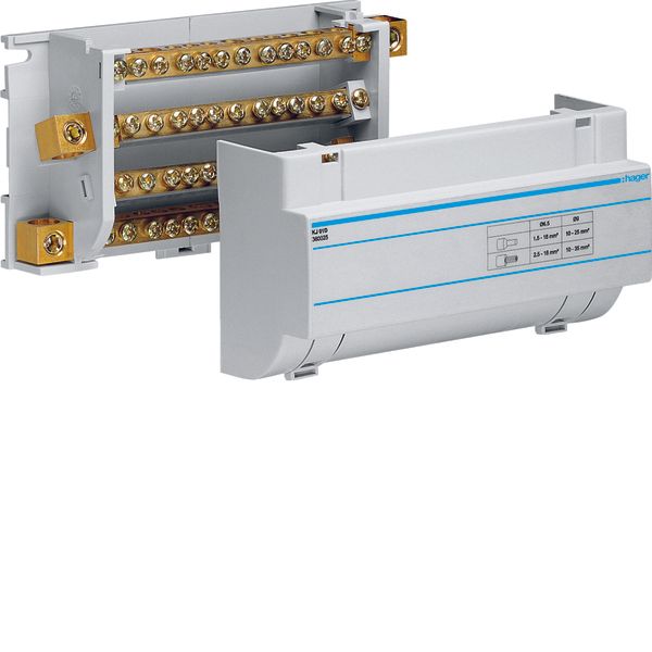 Brass busbar terminal 160A, 4pole image 1