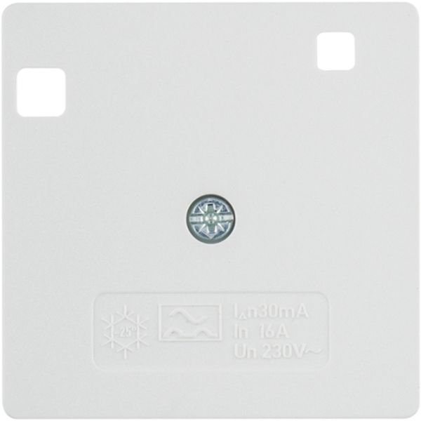 Center plate for surge protector 50 x 50 mm, white, velvet image 1