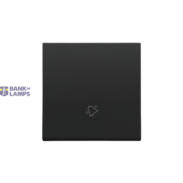 Single button for switches and push buttons, black matt image 1