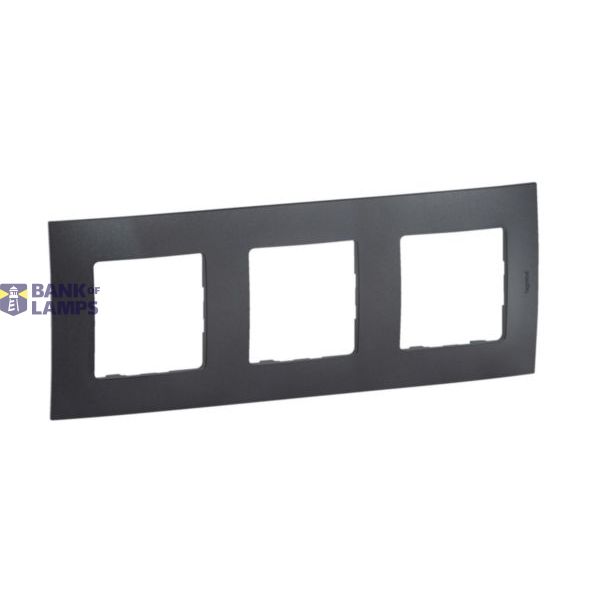 Plate Niloe 3-Gang Dark Grey image 1