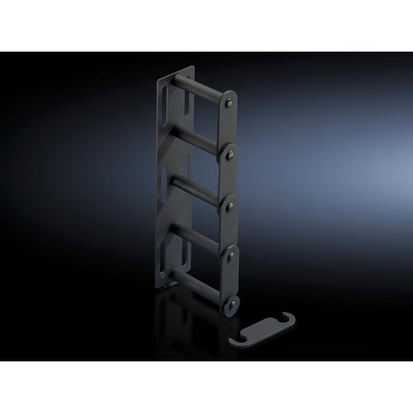 DK Cable routing bars for universal use, 4 U, RAL 9005 image 2