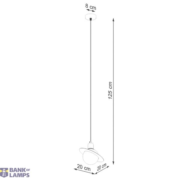 Pendant lamp HYPERION 1 white image 8