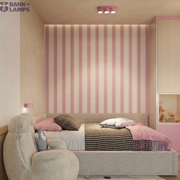 Ceiling lamp AURA 3 pink Gx53 image 4