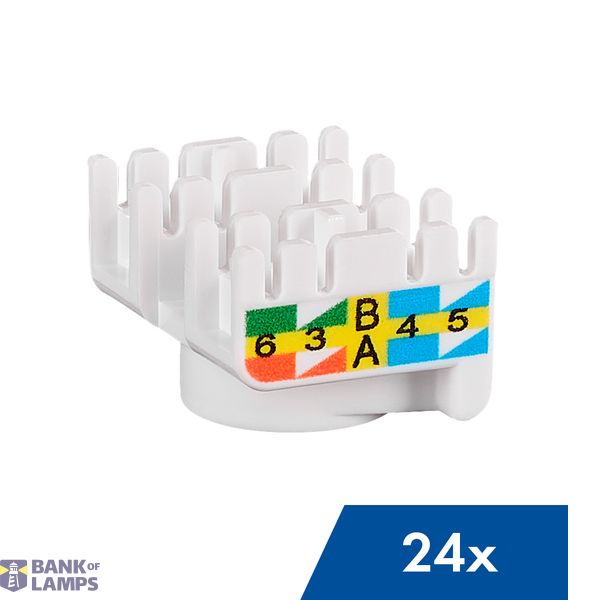 Cable organizer for HSEMRJ6GWA and HSEMRJ6GW2, white, 24 pcs. image 1
