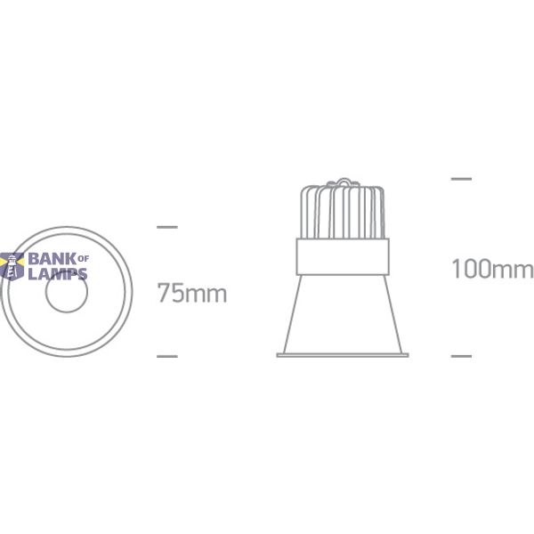 WHITE 10W CCTV IP20 230V DARK LIGHT image 3