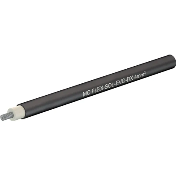 Polyolefine-photovoltaic cable, halogen free, Cableline, 4.0 mm², 52 x 0.3 mm, black, outer Ø 6.35 mm, 62.7435-91021 image 1