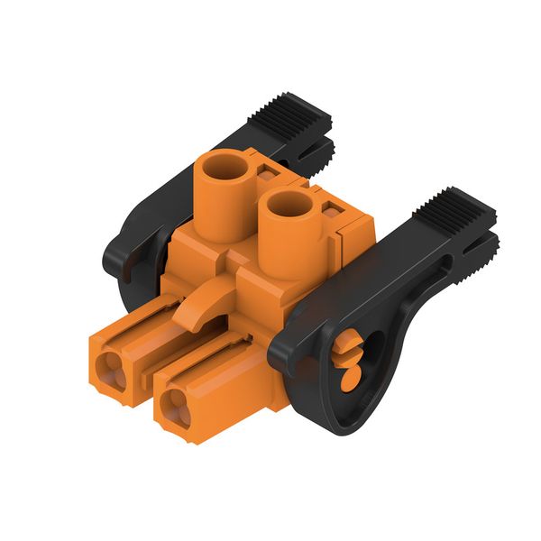 PCB plug-in connector, female plug, 7.62 mm, Number of poles: 2, 180°, Clamping yoke connection, Clamping range, max. : 4 mm², Box image 3
