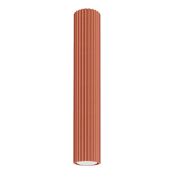 SURFACE-MOUNTED CYLINDRICAL TUBE WITH ELEGANT PATTERN, CARBON SERIES RED OCHRE GU10 image 1