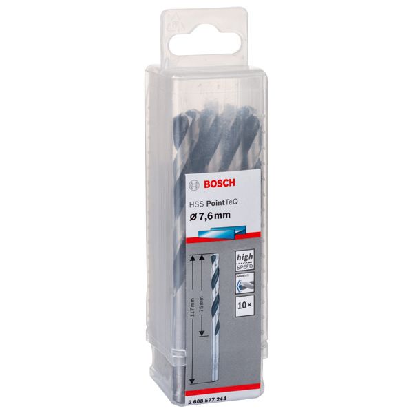 HSS Twist Drill Bit PointTeQ 7.6mm 10 pcs. image 1