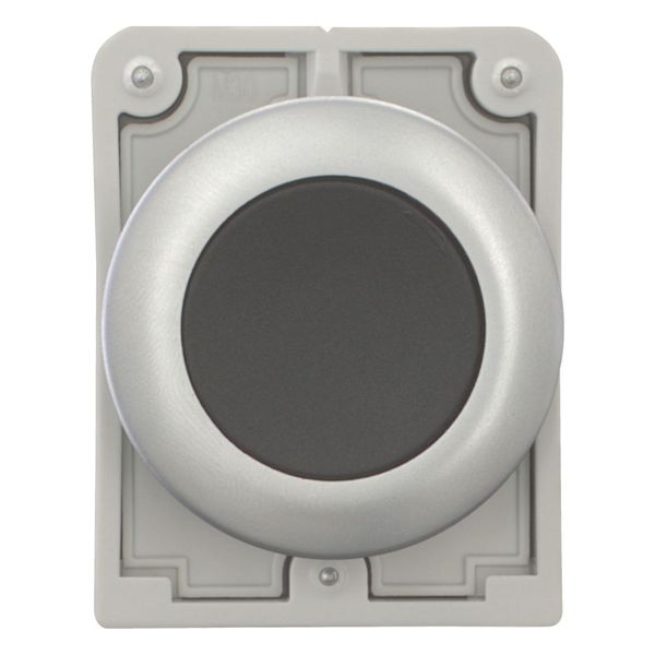 M30C-FD-S Pushbutton, RMQ-Titan, Flat, momentary, black, Blank, Metal bezel image 3