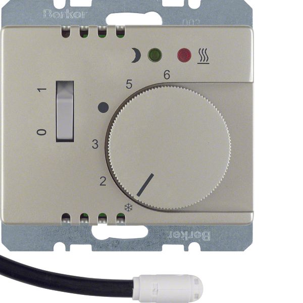 Thermostat,NO contact,Cen.plate,f. heat.,rocker switch,ext.temp.sen.,a image 1