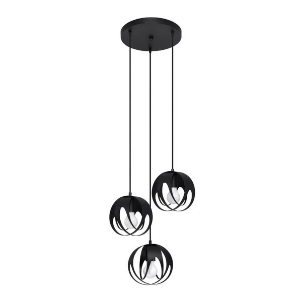HANGING LAMP TULOS 3P BLACK E27 3X60W IP20 image 1