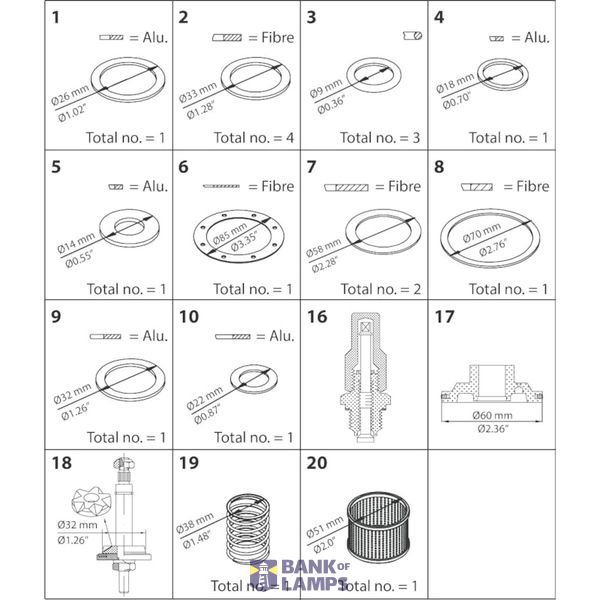 Overhaul kit, PM32 V. cone image 1