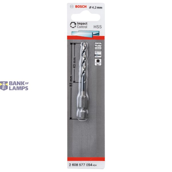 HSS Hex-Shank Twist Drill Bit 4.2mm 4.2 x 43 x 83 mm 1 pcs. image 2