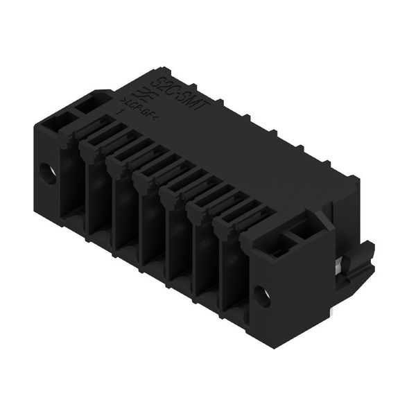 PCB plug-in connector, male header, Solder flange, THT/THR solder connection, 3.50 mm, Number of poles: 14, 90°, Solder pin length (l): 1.5 mm, tinned, black, Tape image 1