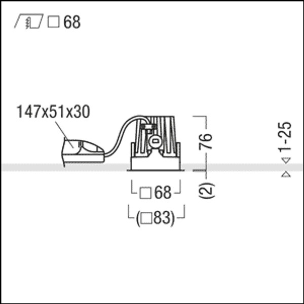PANOS INF Q68WW 11W 940 LDO AL TL - LED ceiling-recessed luminaire image 3
