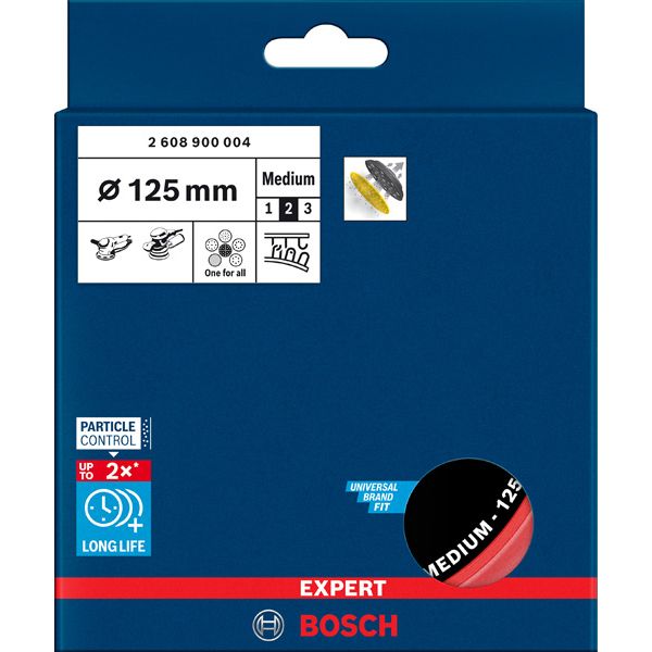 EXPERT Multihole Backing Pads Universal 125 mm, Medium image 3