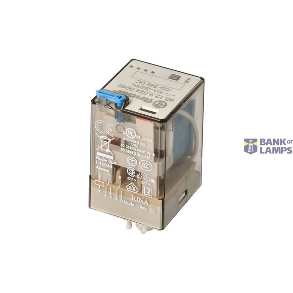 Rel. 2CO 6A/12VDC/Agni/Bifurcated contacts/Test button/Mech.ind (60.12.9.012.0240) image 4