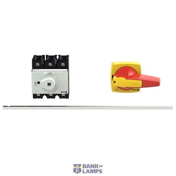 P3 Main switch, 80 A,Rear mounting, 3 pole, Form M4/K2-R, Red, Short t image 6