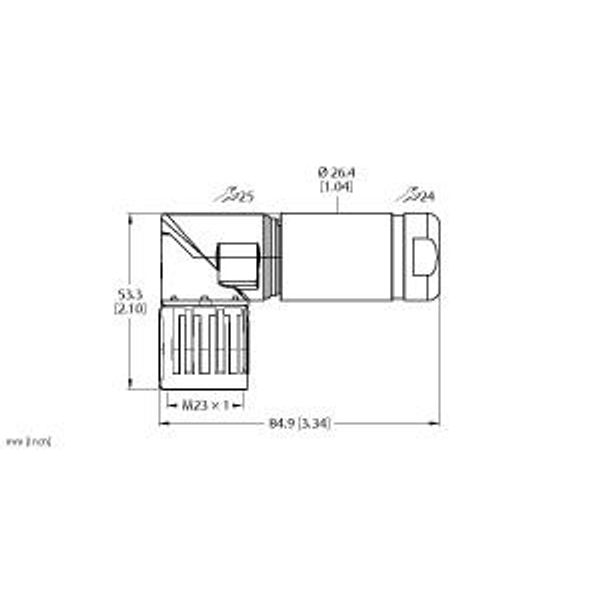 Field-Wireable Connector Male M23 × 1, Angled   FW-CWSSM1717-P-C-0314 image 2