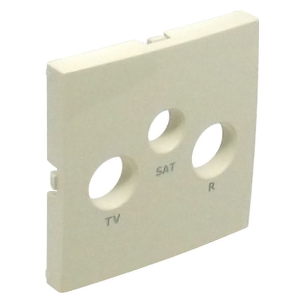 COVER PLATE FOR R-TV-SAT SOCKETS IVORY image 2