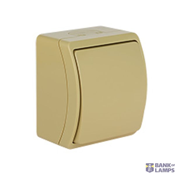 VW-1 Koala Single Pole Switch surface mounted IP44 beige VW 151-04 image 1