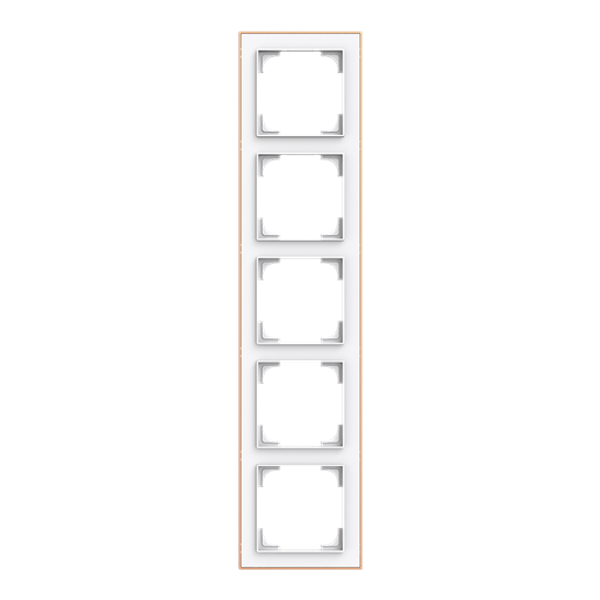 cover frame 5v art-matt white/rose gold image 1