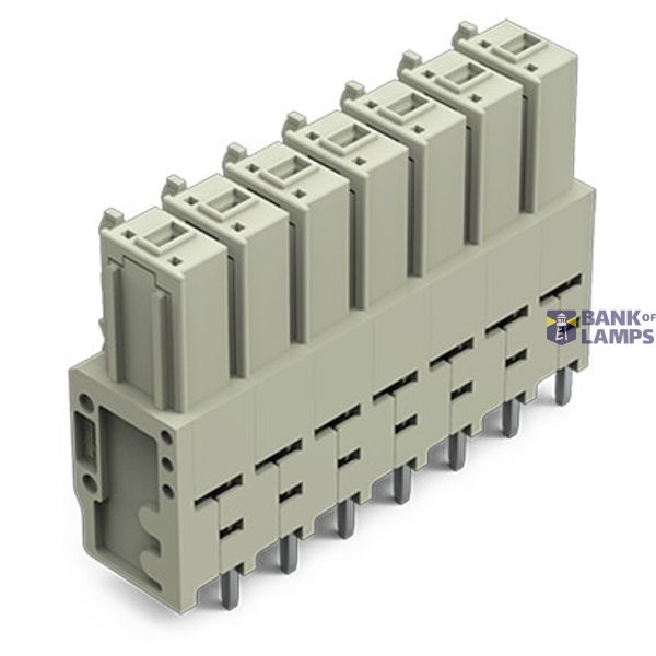 THT female header;1.0 x 1.2 mm solder pin;straight;light gray image 1