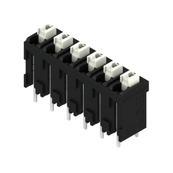 Printed circuit board terminals, 5.00 mm, Number of poles: 6, 180°, Solder pin length (l): 3.5 mm, black, PUSH IN with actuator, Clamping range, max. : 1.5 mm², Tube image 2