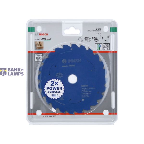Expert for Wood Circular Saw Blade for Cordless Saws 160x1.5/1x20 T24 image 2